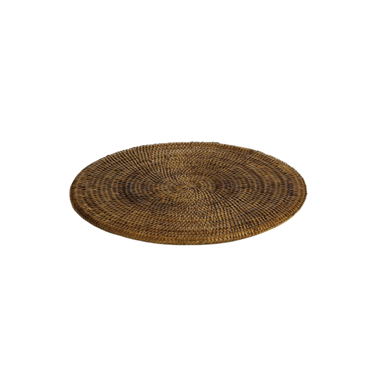 Rattan Round Placemat Warm Brown Sparrow & Sage