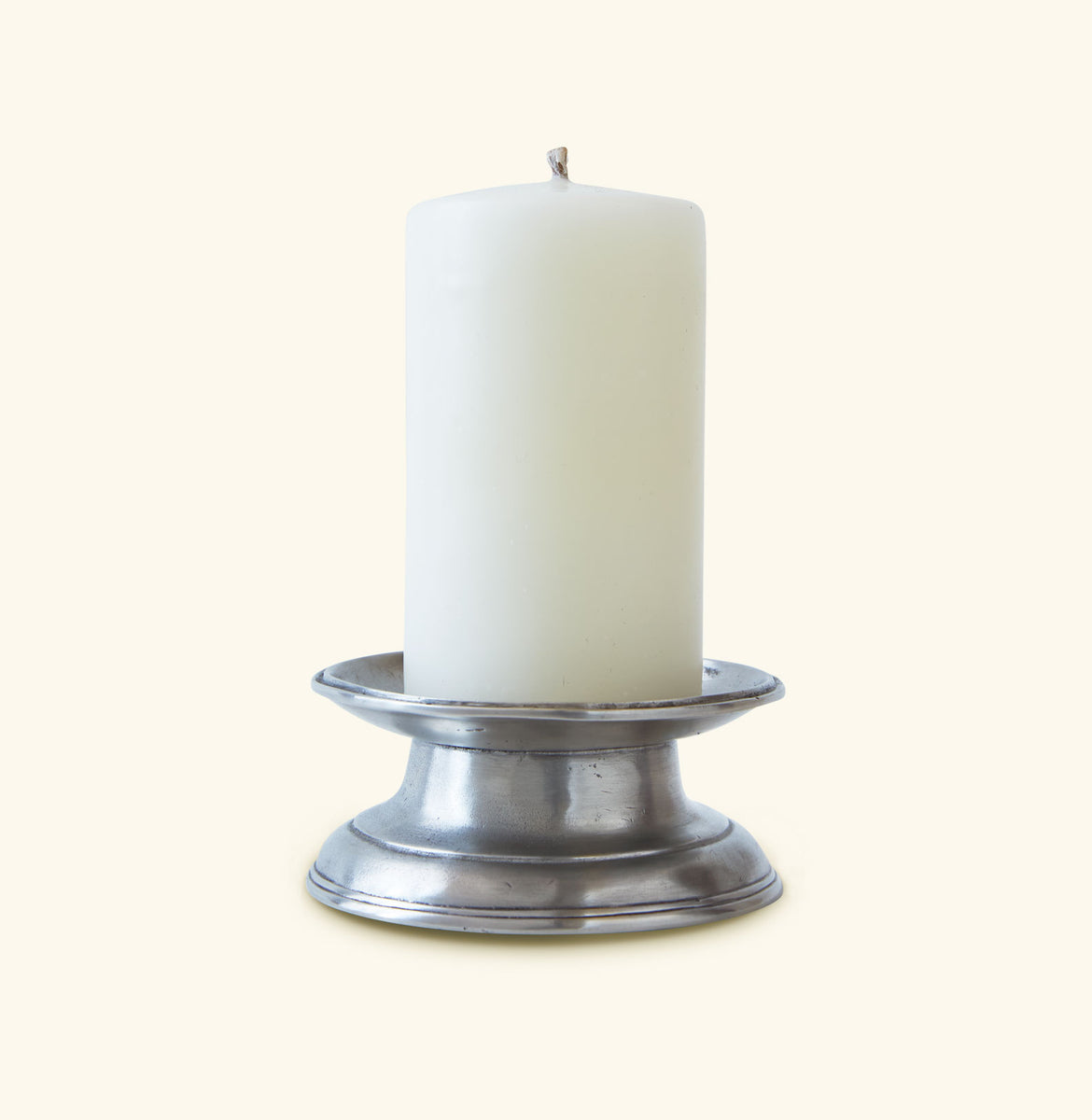 Pewter Pillar Candle Holder Sparrow & Sage
