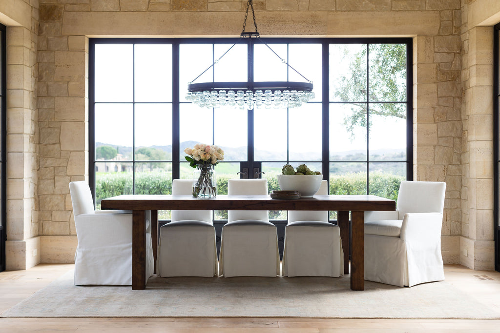 Modern Farmhouse Solid Oak Table Styled in Home
