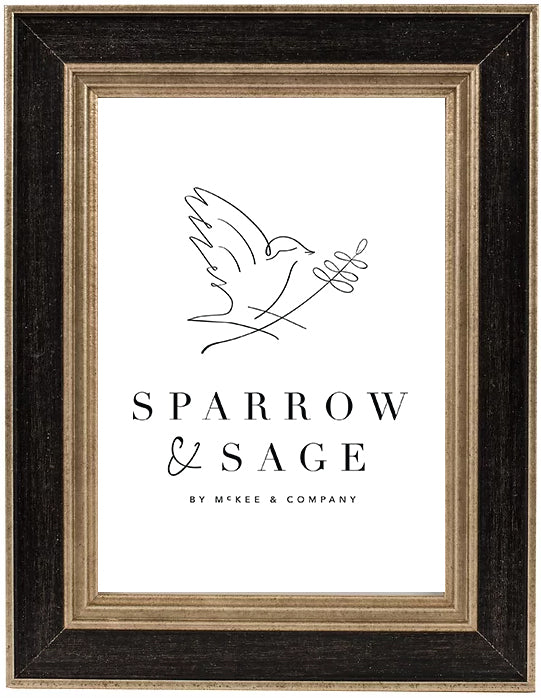 Gold Leaf & Black Wood Picture Frame (5 x 7)