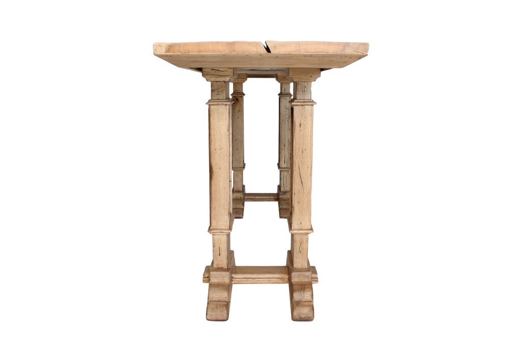Side View of Sorrento Console in French Oak Finish