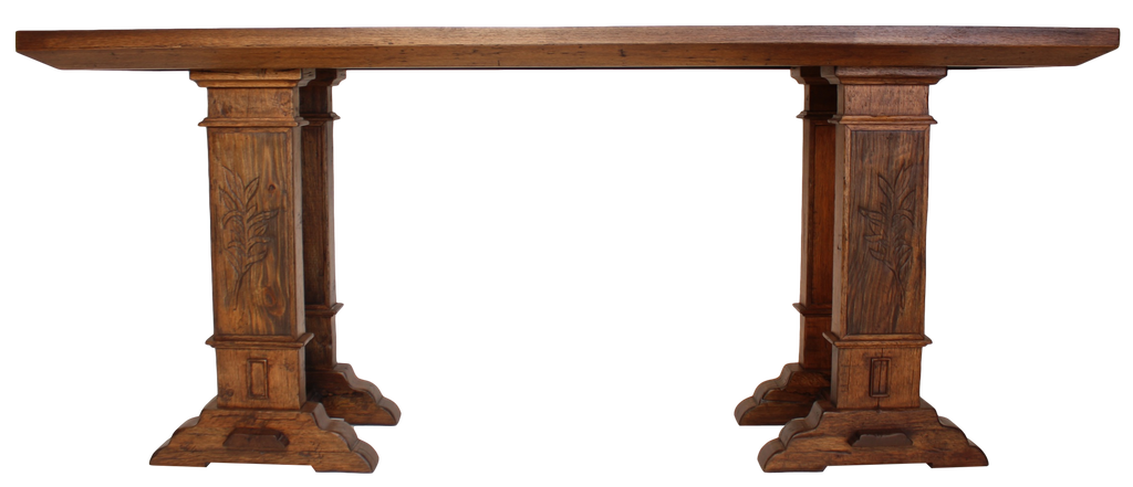 Sorrento Console in Napa Finish with Laurel Leaf Detail on Legs