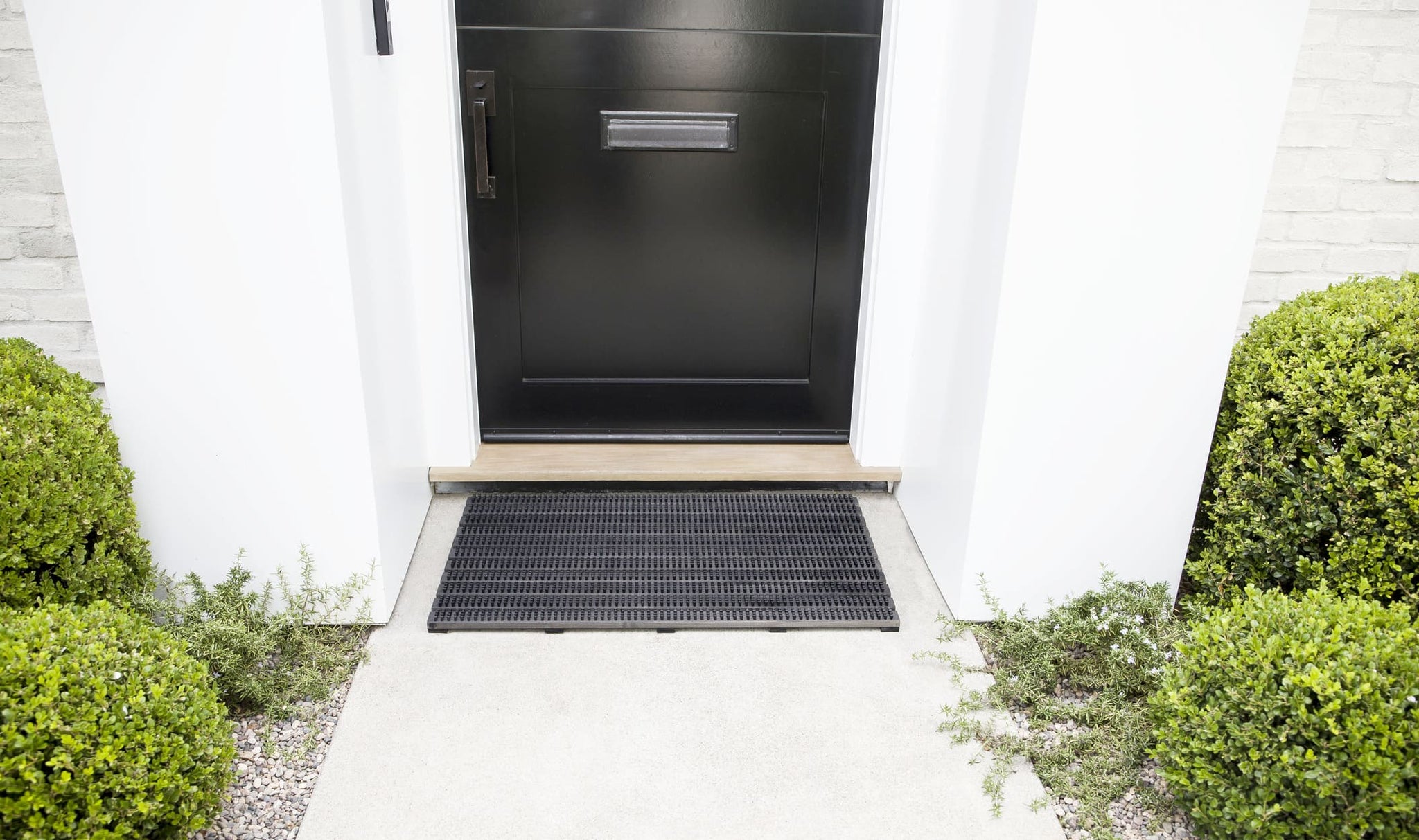 Wooden Outdoor Doormat w/ Nylon Bristles – Sparrow & Sage